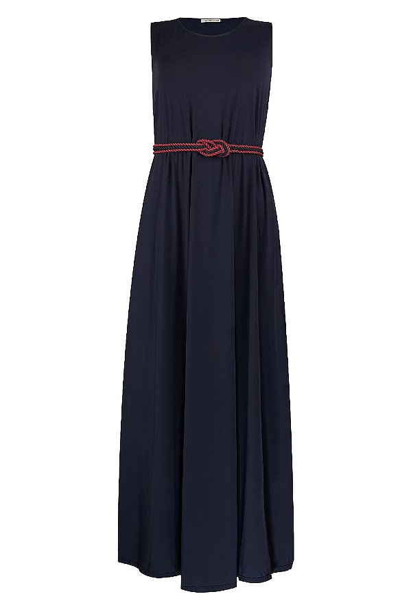 Vestido Zanzibar Azul Marinho/Rubi