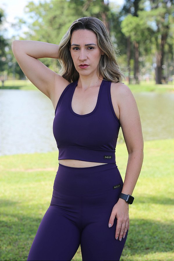 Top Nadador Roxo - Poliamida