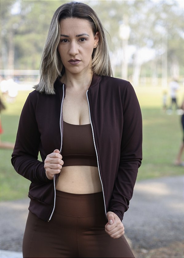 Jaqueta Bomber Coffee - Peluciada