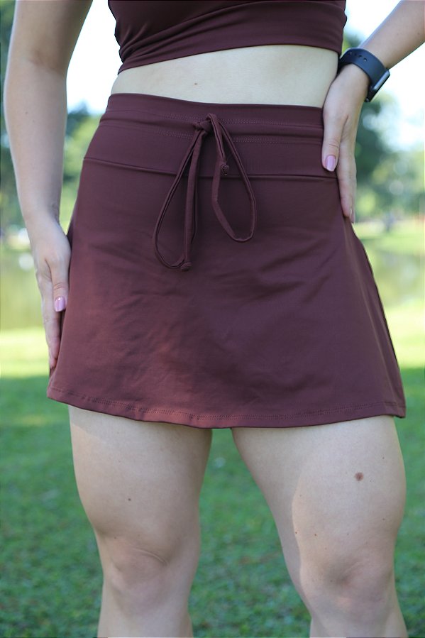 Shorts Saia Marrom - Poliamida