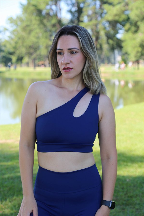 Conjunto Azul Cobalto - Shorts com Bolso e Top Ombro