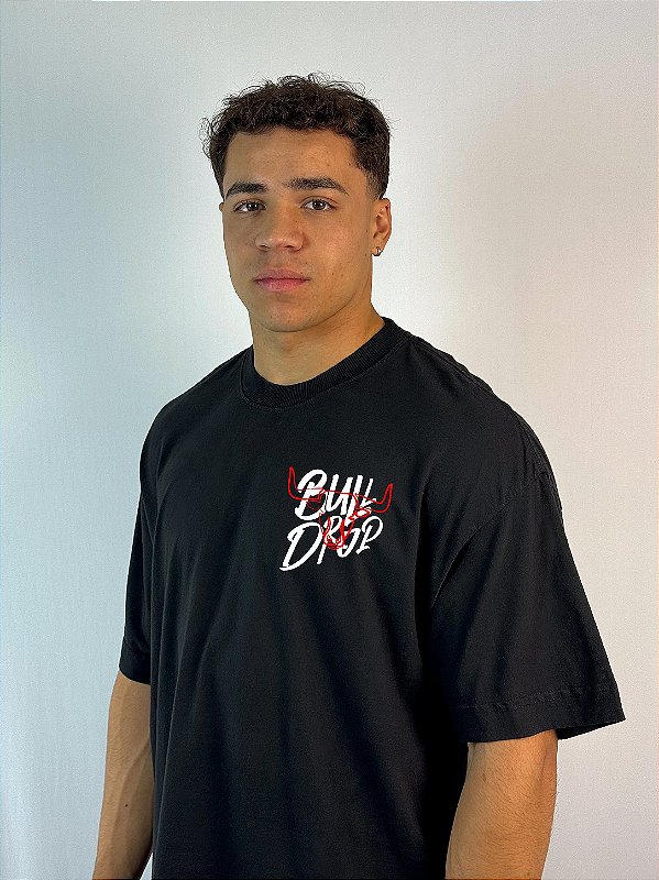Camiseta Oversized Bulldrop Preta