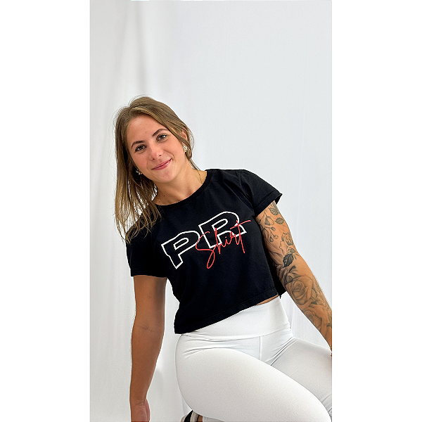 Cropped PR Shirt Bulldrop Preto