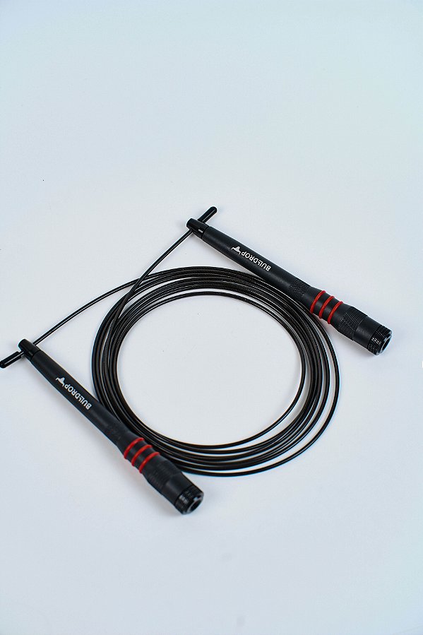 Speed Rope Bulldrop Preta com Vermelho