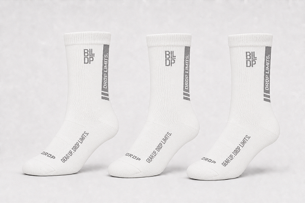 Kit 3 Meias Runner de Poliamida - Branco (Cano Longo)