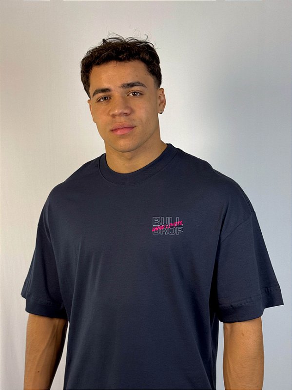 Camiseta Oversized Azul Drop Limits