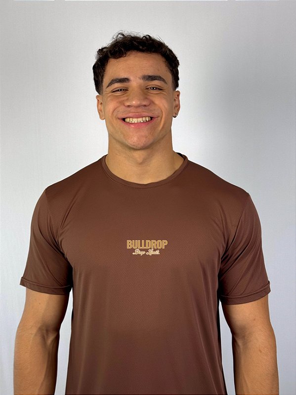 Camiseta Poliamida Marrom Hard Work