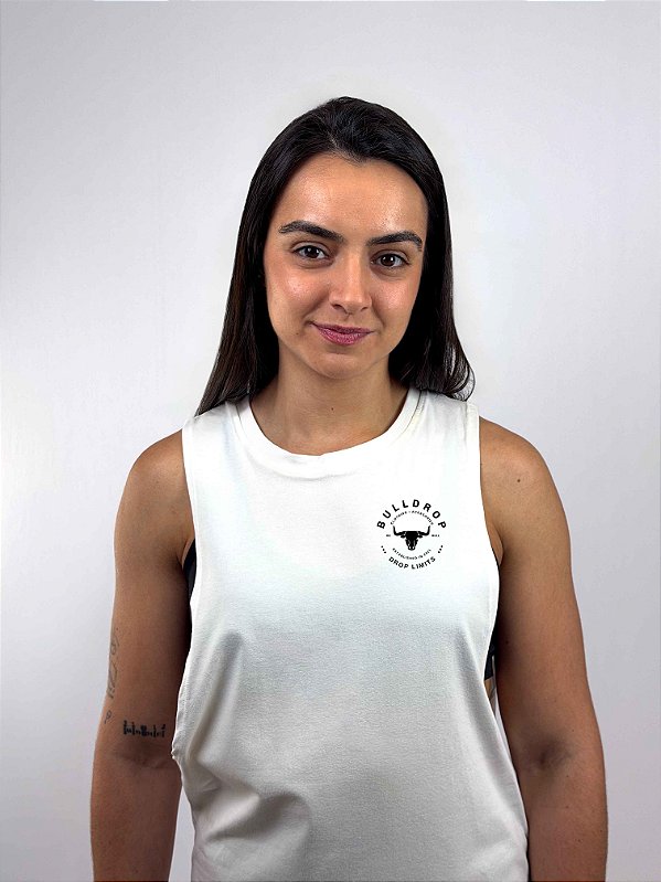 Regata Algodão Off-White Circular Feminina
