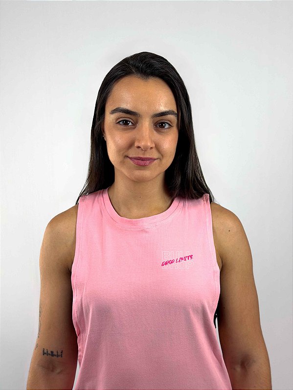 Regata Algodão Rosa Drop Limits Feminina