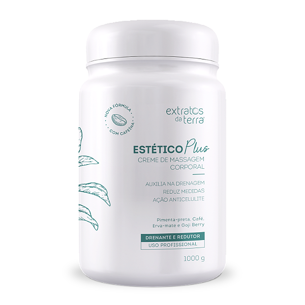 Estético Plus - Creme de Massagem Drenante e Redutor 1000g Extratos da Terra