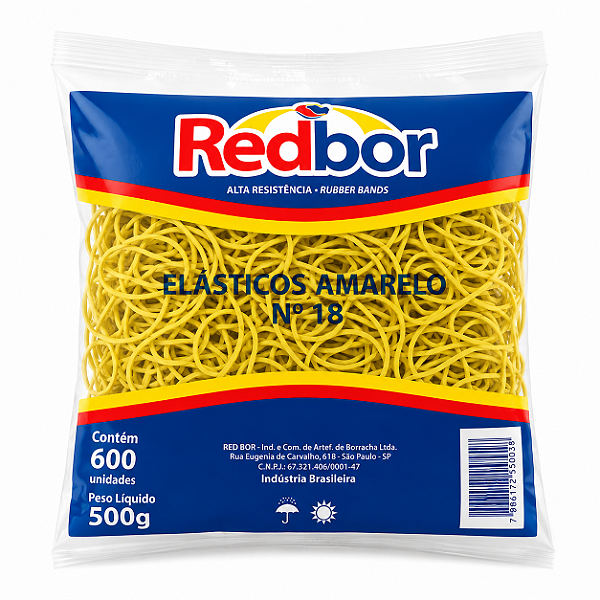 Elástico amarelo - Pacote C/600 UND
