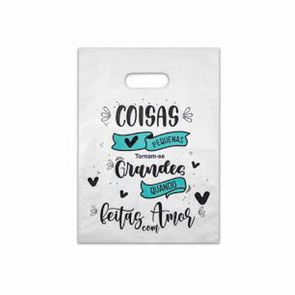 Sacola Boca Vazada 20x30 C/50 UND Branco - Coisas pequenas