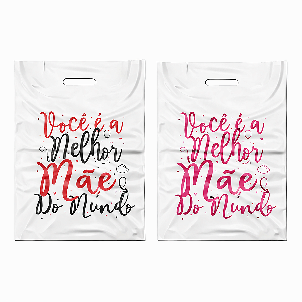 Sacola Boca Vazada 30x40 C/50 UND Melhor Mãe