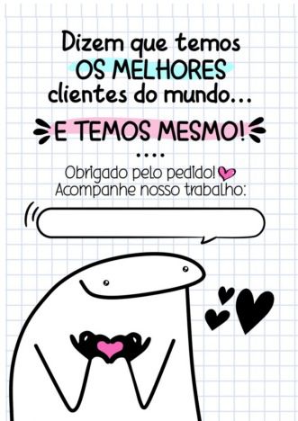 Cartão de agradecimento Flork C/100 Dizem que temos