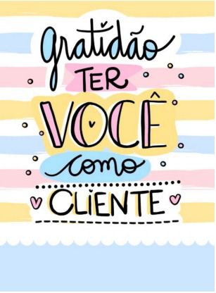 Cartão de agradecimento C/100 Gratidão ter você fundo colorido