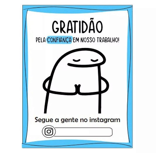Cartão de agradecimento Flork C/100 Gratidão pela confiança