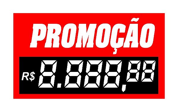 Etiqueta Adesiva Splash promoção valor - Vermelho