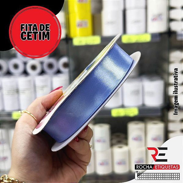 Fita de Cetim 50 Mts 22mm Azul Claro