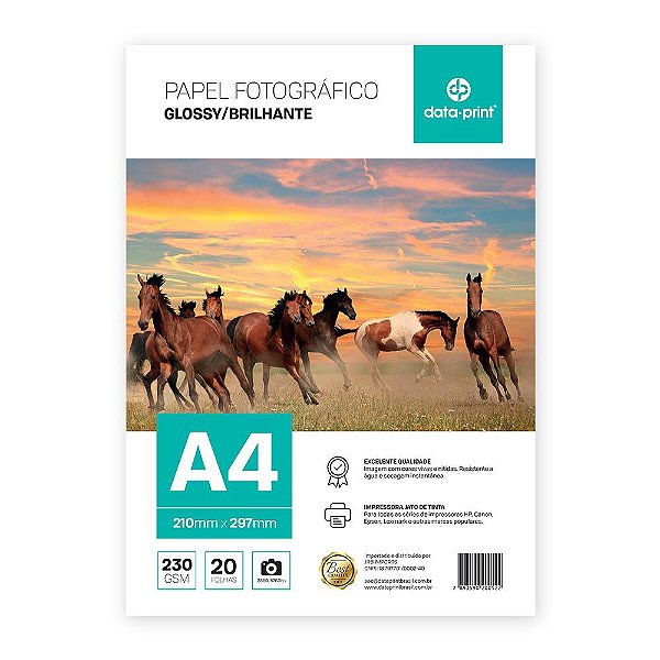 Papel Fotográfico Brilhante - A4 230g C/ 20 Folhas