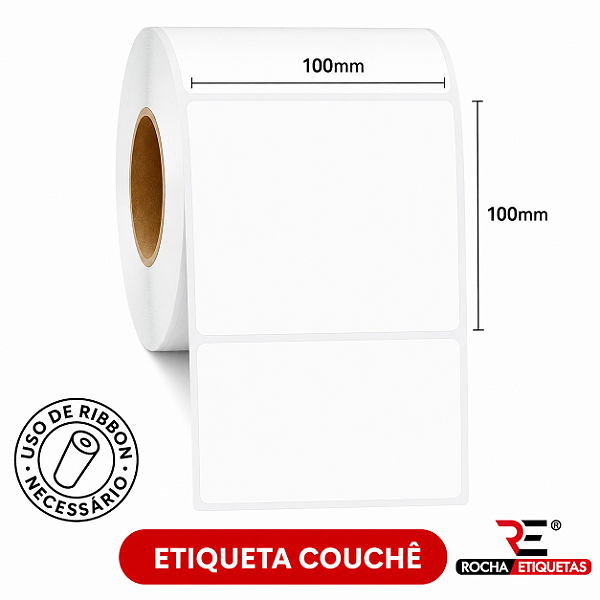 Etiqueta adesiva Couchê 100x100