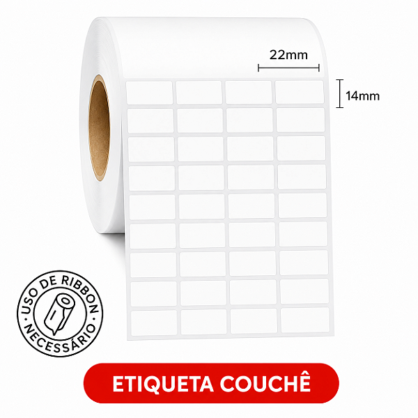 Etiqueta adesiva Couchê 22x14