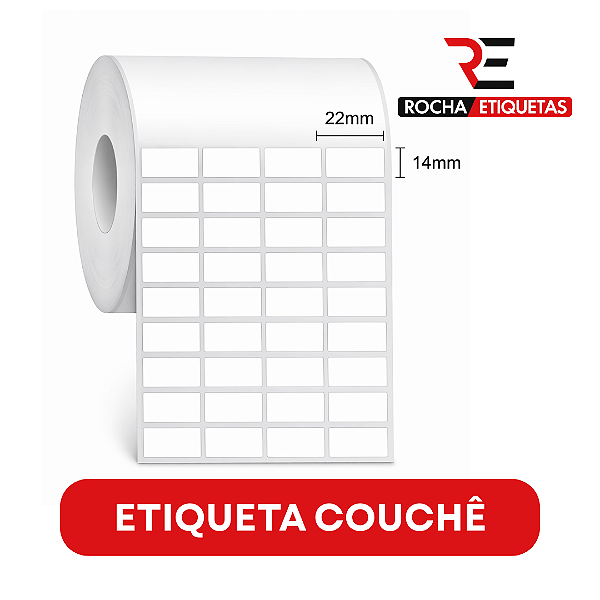 Etiqueta adesiva Couchê 22x14