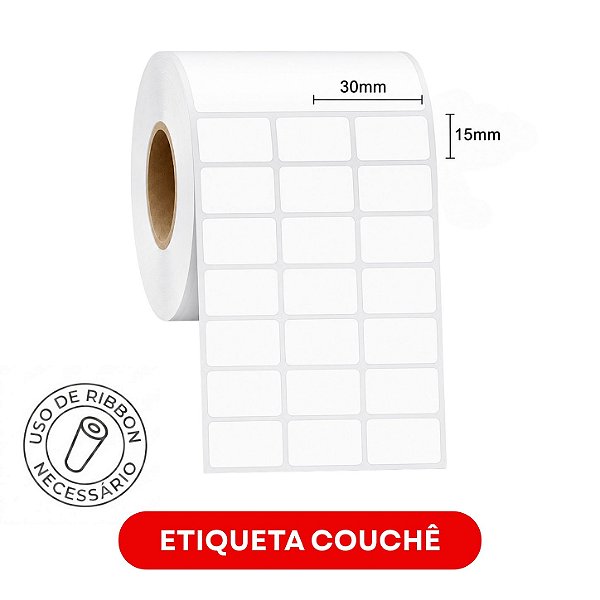 Etiqueta adesiva Couchê 30x15