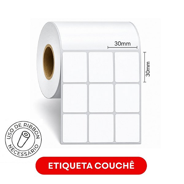 Etiqueta adesiva Couchê 30x30