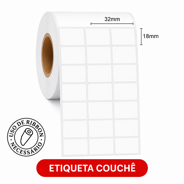 Etiqueta adesiva Couchê 32x18