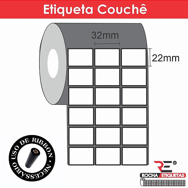 Etiqueta adesiva Couchê 32x22