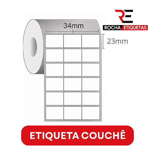Etiqueta adesiva Couchê 34x23