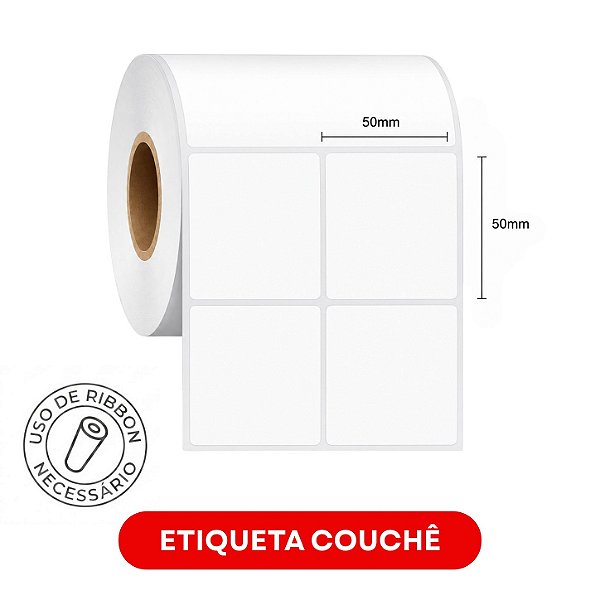 Etiqueta adesiva Couchê 50x50