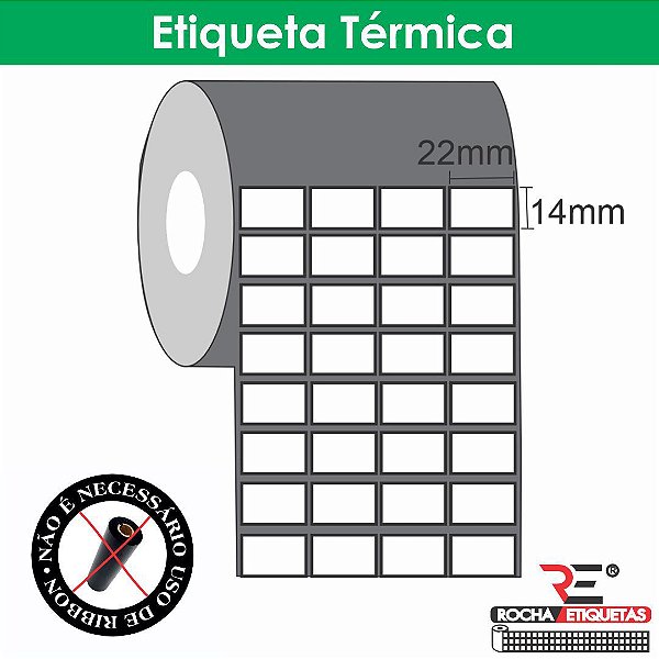 Etiqueta adesiva Térmica 22x14