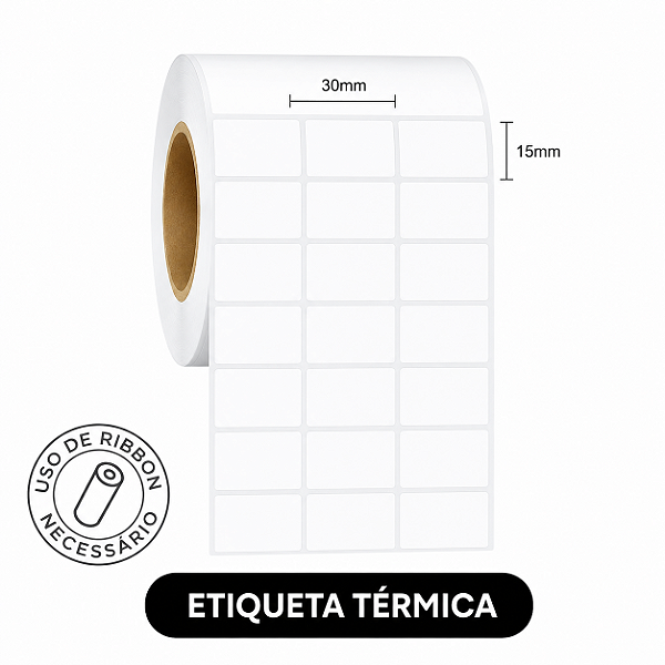 Etiqueta adesiva Térmica 30x15