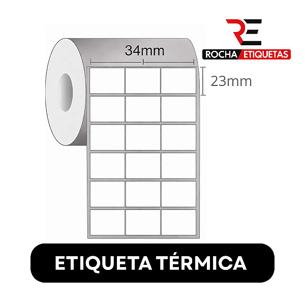 Etiqueta adesiva Térmica 34x23
