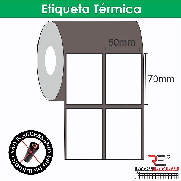 Etiqueta adesiva Térmica 50x70