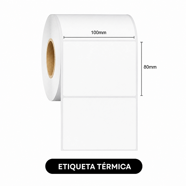 Etiqueta adesiva Térmica 100x80