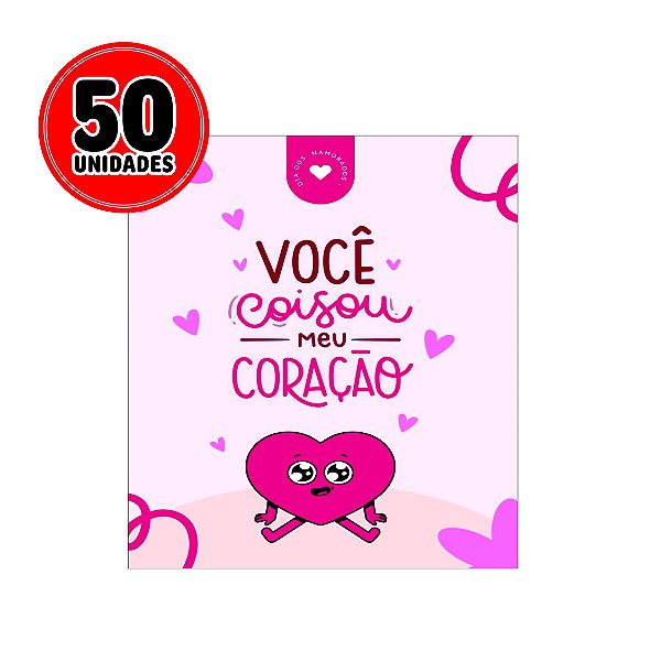 Cartão de Agradecimento C/50 UND  - Dia dos Namorados - Modelo 3