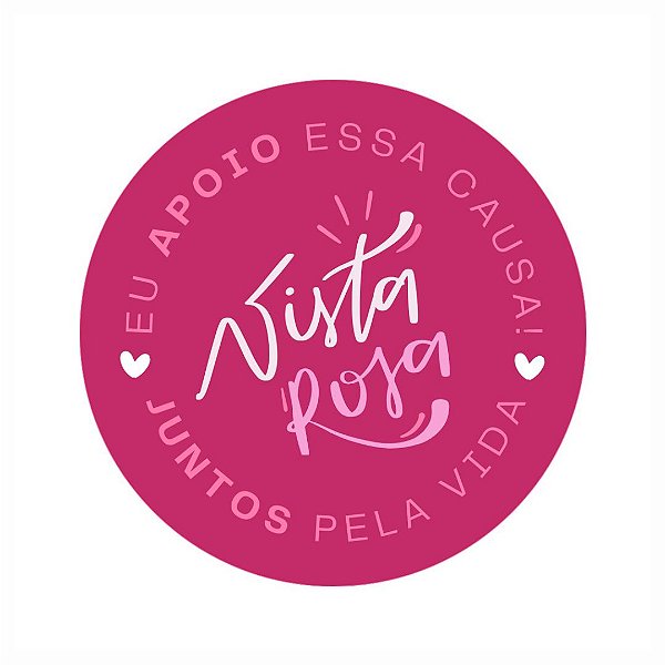 120 Etiquetas Adesivas de Outubro Rosa - Modelo 3
