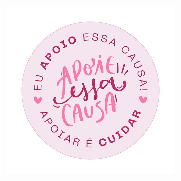 120 Etiquetas Adesivas de Outubro Rosa - Modelo 1