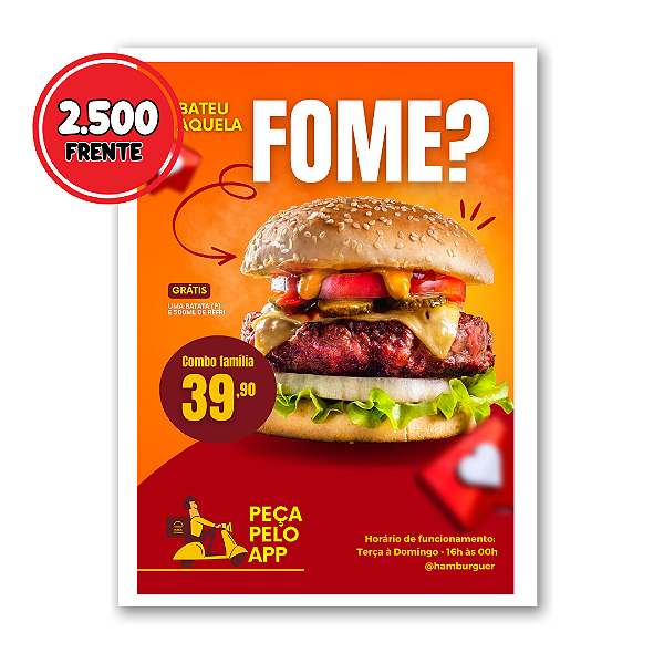 2.500 Panfletos Personalizados no tamanho 10x14cm