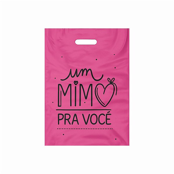 Sacola Boca Vazada 30x40 C/50 UND Pink - Um mimo pra você