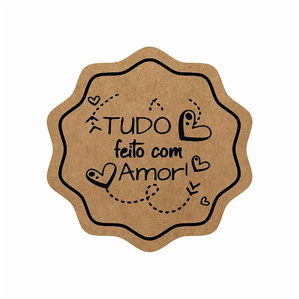 Tag Papel Kraft 4,5x4,5 - Tudo feito C/ 120 UND