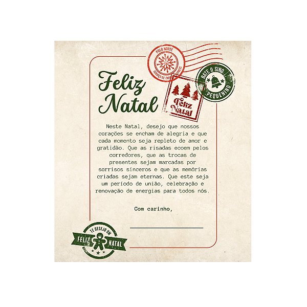 Cartão de Feliz Natal 99X88cm C/25 und. - Modelo 6