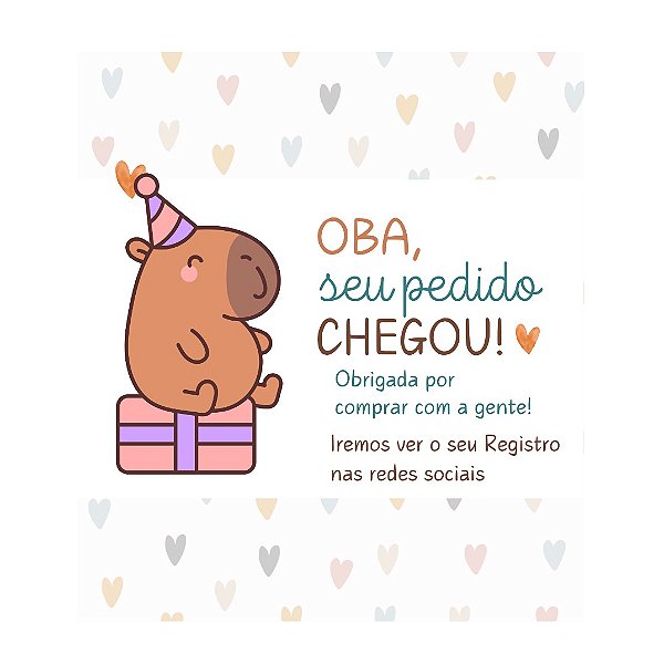 Cartão de Agradecimento Oba Seu Pedidos 99X88cm C/25 und