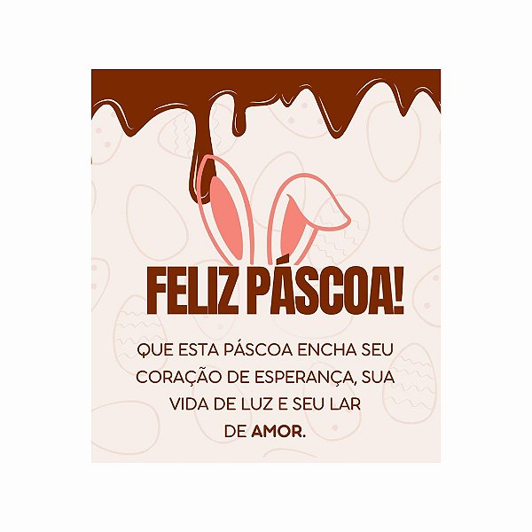 Cartão de Feliz Páscoa 99X88cm C/25 und. - Modelo 1