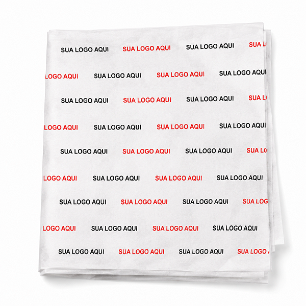 Papel Seda Personalizados - Sua Logo aqui - 60x40mm