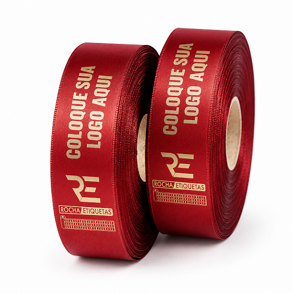 Fita de Cetim Hot Stamp Personalizada 50 Metros
