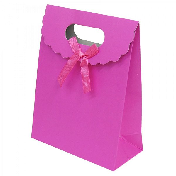 Sacola de papel pink velcro