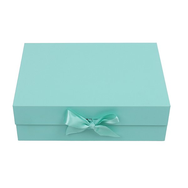 Caixa Dobrável Tiffany Papel e Cetim (M) 33x25x12 cm